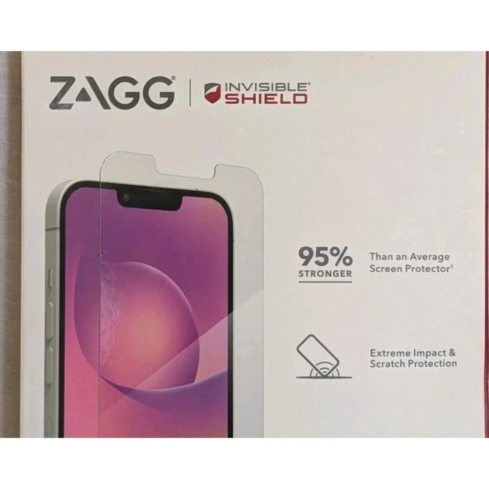 New ZAGG iPhone 14 Screen Protector InvisibleShield Glass+ Defense 5G Compatible